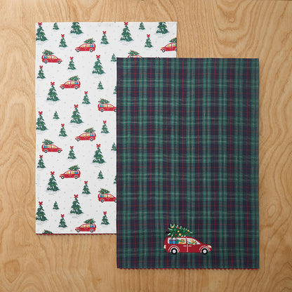 Embroidered Tea Towels, Set of 2