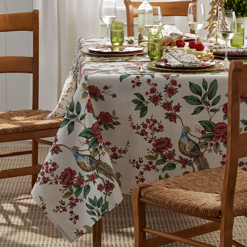Elegant Pheasant Tablecloth