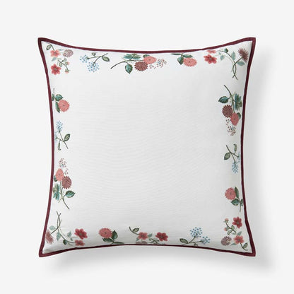 Dahlia Embroidered Decorative Square Pillow Cover