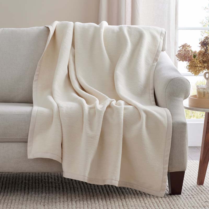 Cotton/Acrylic Fleece Throw