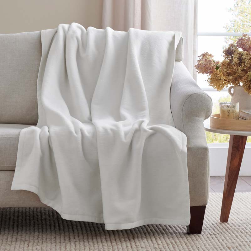 Cotton/Acrylic Fleece Throw