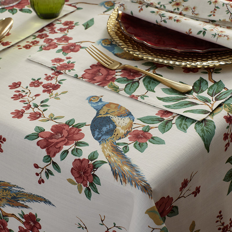 Elegant Pheasant Tablecloth