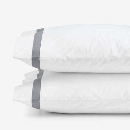 Contrast Border Premium Cool Supima® Cotton Percale Pillowcase Set