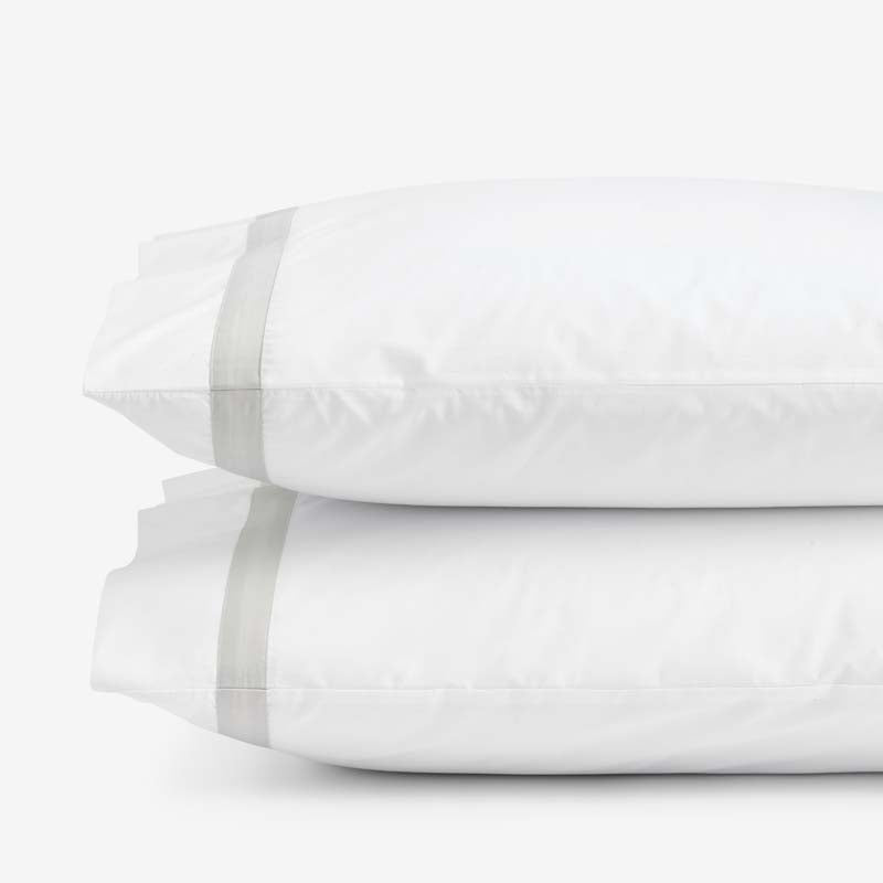 Contrast Border Premium Cool Supima® Cotton Percale Pillowcase Set
