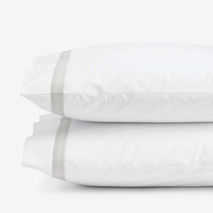 Contrast Border Premium Cool Supima® Cotton Percale Pillowcase Set