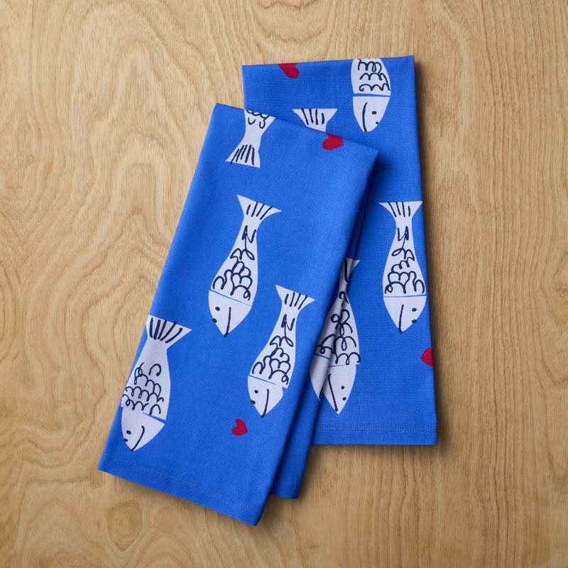 Seasonal Printed Tea Towels, Set of 2