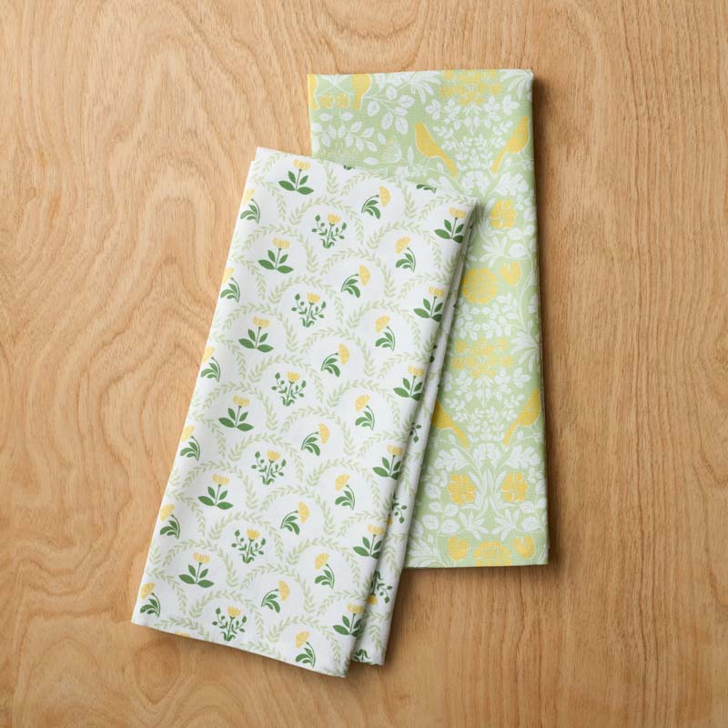 Seasonal Printed Tea Towels, Set of 2