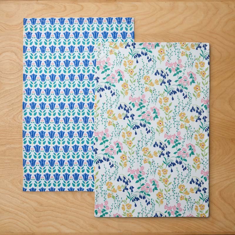 Seasonal Printed Tea Towels, Set of 2