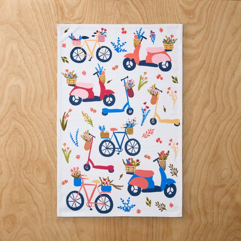 Seasonal Printed Tea Towels, Set of 2