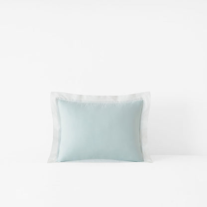 Solid Border Classic Cool Cotton Percale Decorative Lumbar Pillow Cover