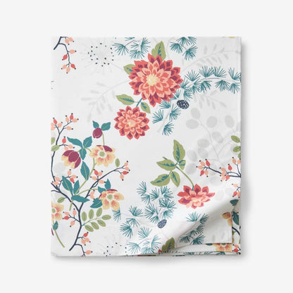 Holiday Print Classic Ultra-Cozy Cotton Flannel Flat Bed Sheet