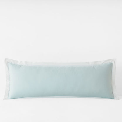 Solid Border Classic Cool Cotton Percale Decorative Lumbar Pillow Cover