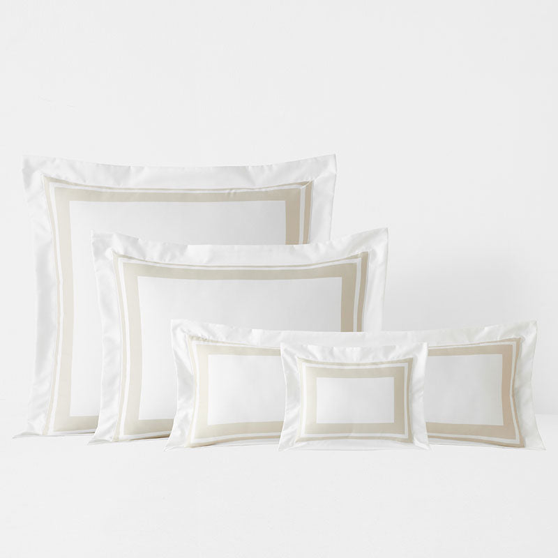 Double Border Premium Smooth Supima® Cotton Wrinkle-Free Sateen Decorative Lumbar Pillow Cover