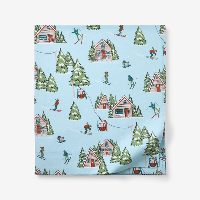 Holiday Print Classic Ultra-Cozy Cotton Flannel Flat Bed Sheet