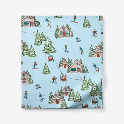 Holiday Print Classic Ultra-Cozy Cotton Flannel Flat Bed Sheet