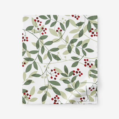 Holiday Print Classic Ultra-Cozy Cotton Flannel Flat Bed Sheet