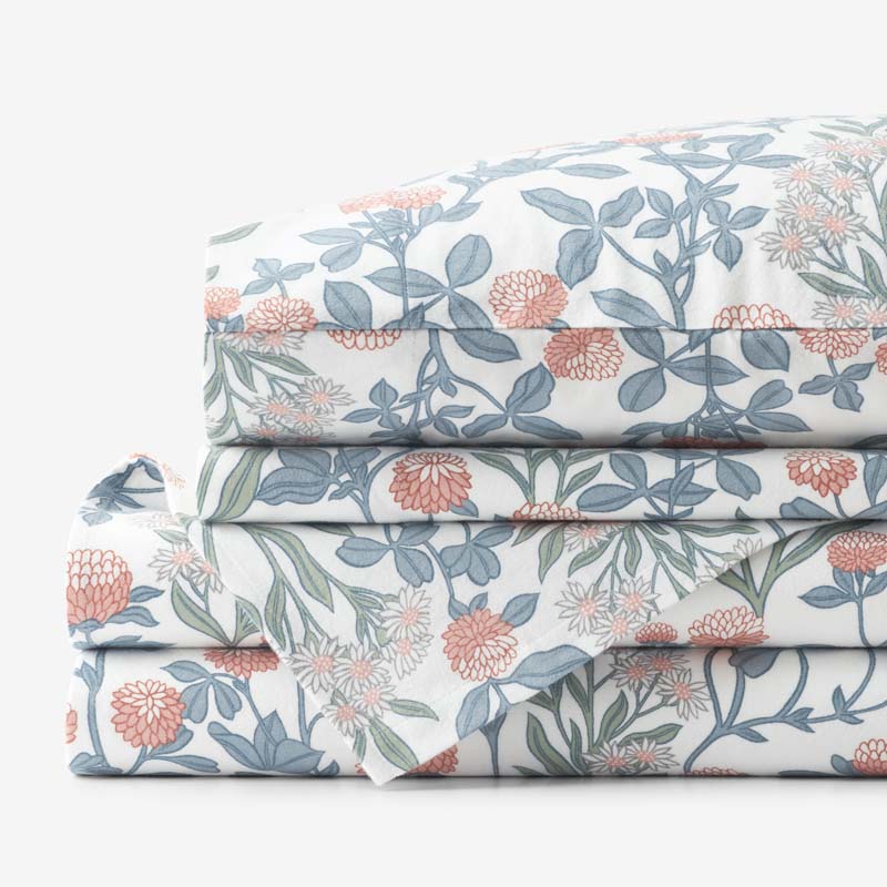 Holiday Print Classic Ultra-Cozy Cotton Flannel Bed Sheet Set
