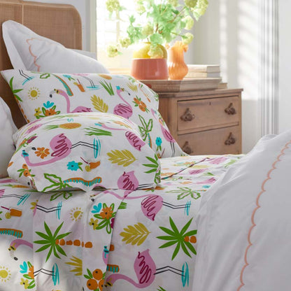Summer Prints Classic Cool Cotton Percale Bed Sheet Set