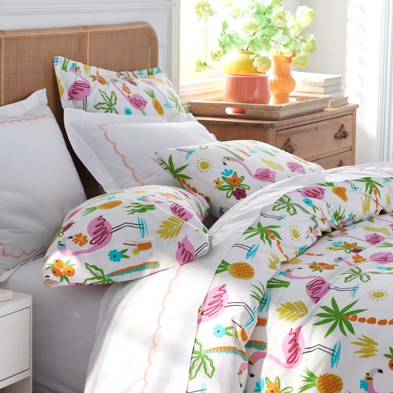 Summer Prints Classic Cool Cotton Percale Duvet Cover