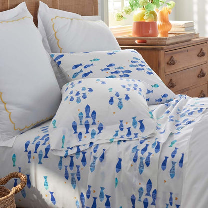 Summer Prints Classic Cool Cotton Percale Bed Sheet Set