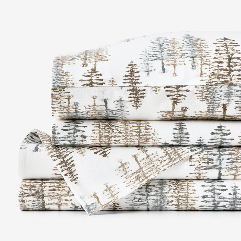 Holiday Print Classic Ultra-Cozy Cotton Flannel Bed Sheet Set