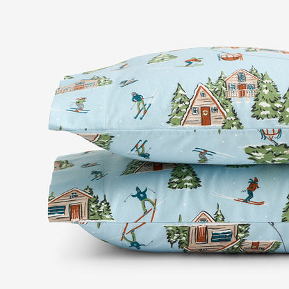 Holiday Print Classic Ultra-Cozy Cotton Flannel Pillowcase Set