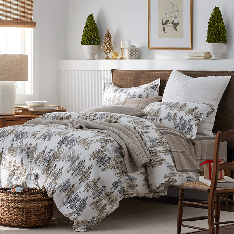 Holiday Print Classic Ultra-Cozy Cotton Flannel Flat Bed Sheet