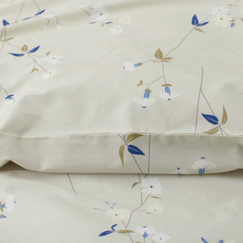 Blossom Trail Garment Washed Cotton Percale Fitted Bed Sheet