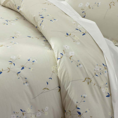 Blossom Trail Garment Washed Cotton Percale Fitted Bed Sheet