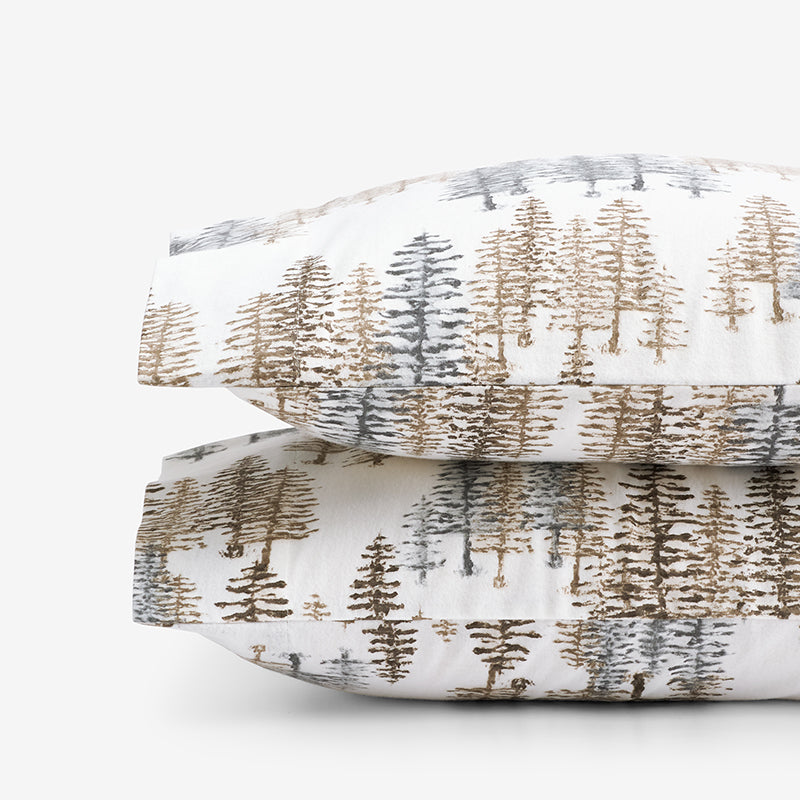 Holiday Print Classic Ultra-Cozy Cotton Flannel Pillowcase Set