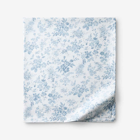 Whisper Fleur Premium Smooth Wrinkle-Free Sateen Flat Bed Sheet