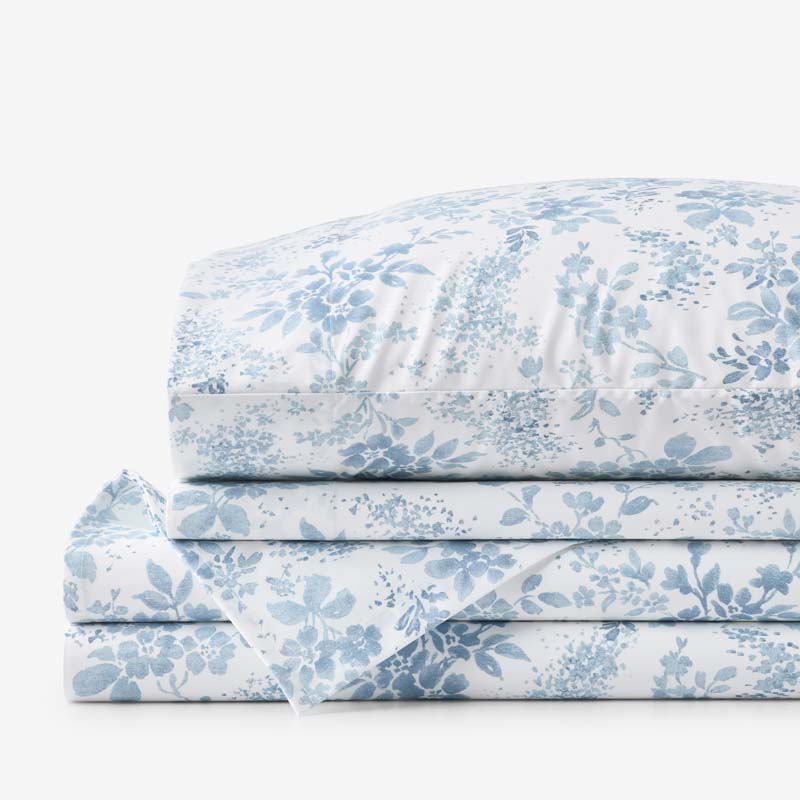 Whisper Fleur Premium Smooth Wrinkle-Free Sateen Bed Sheet Set