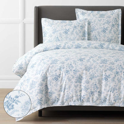 Whisper Fleur Premium Smooth Wrinkle-Free Sateen Duvet Cover