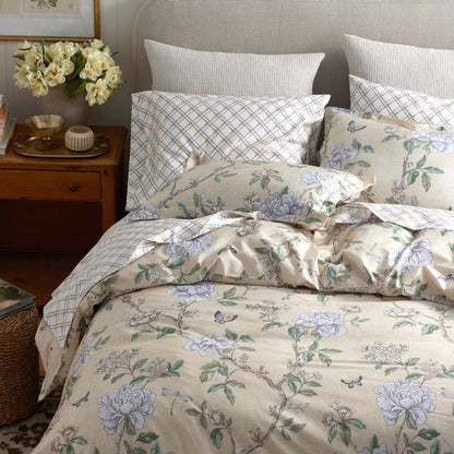 Peony Garden Premium Smooth Wrinkle-Free Sateen Flat Bed Sheet
