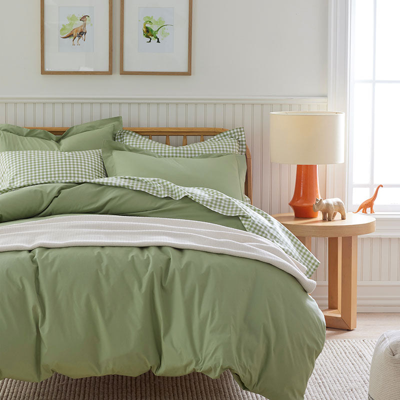 Classic Cool Organic Cotton Percale Solid Bed Sheet Set