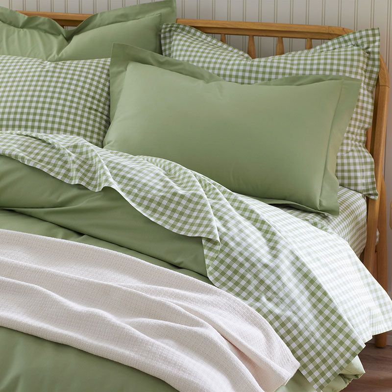 Classic Cool Organic Cotton Percale Solid Bed Sheet Set