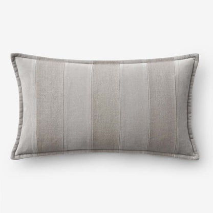 Velvet Linen Stripe Decorative Lumbar Pillow Cover