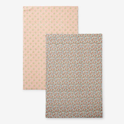Mix & Match Printed Cotton Tea Towels, Set of 2
