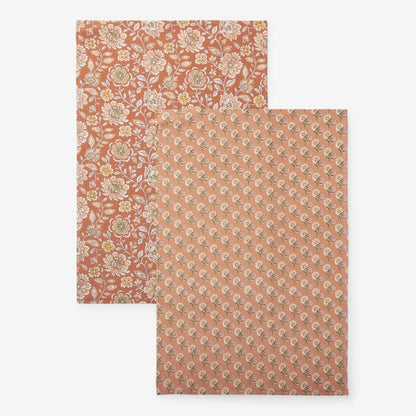 Mix & Match Printed Cotton Tea Towels, Set of 2