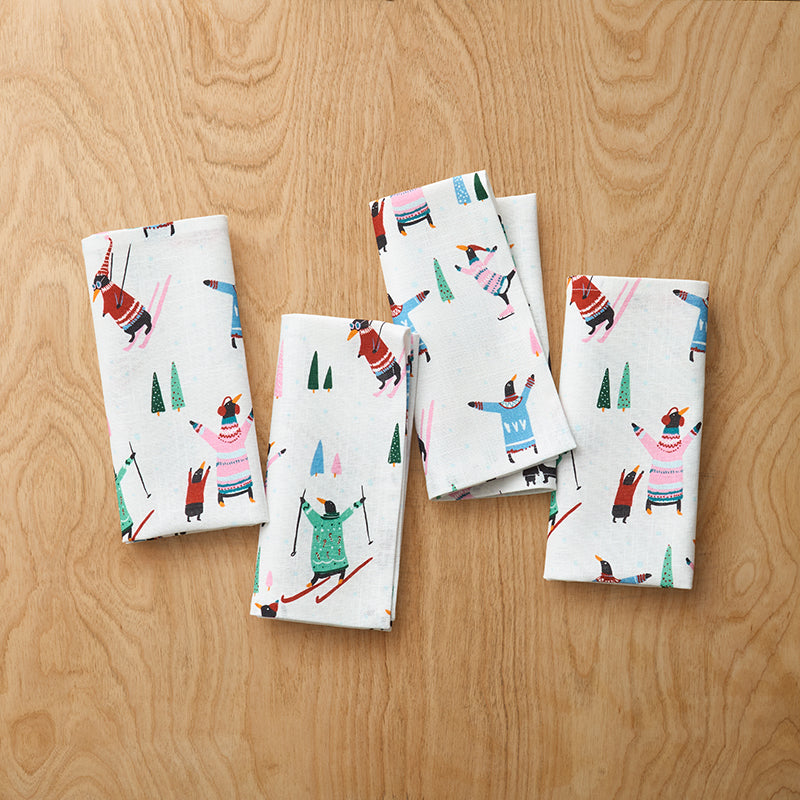 Seasonal Printed Napkins, Set of 4