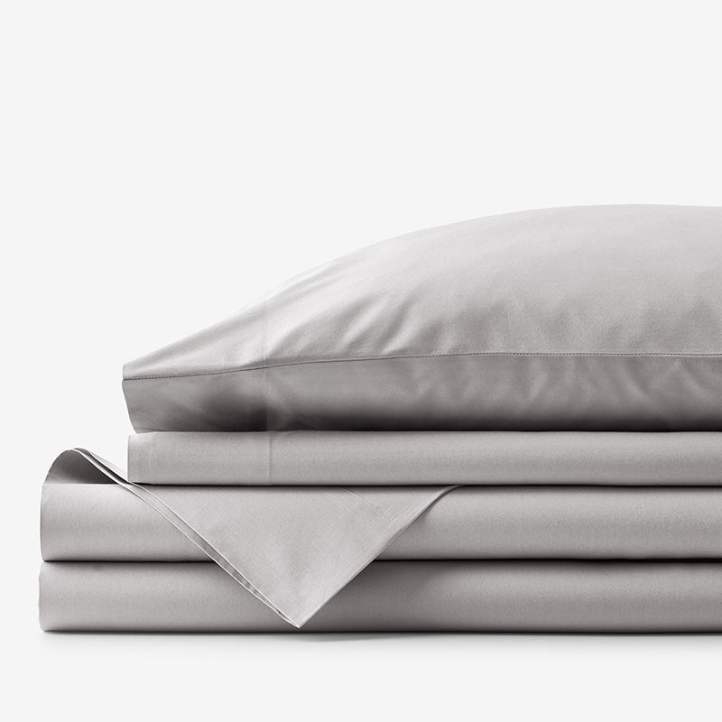 Classic Cool Organic Cotton Percale Solid Bed Sheet Set