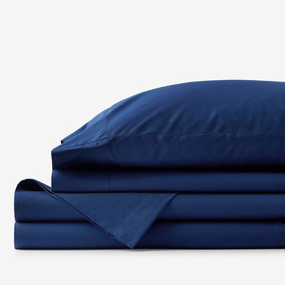 Classic Cool Organic Cotton Percale Solid Bed Sheet Set