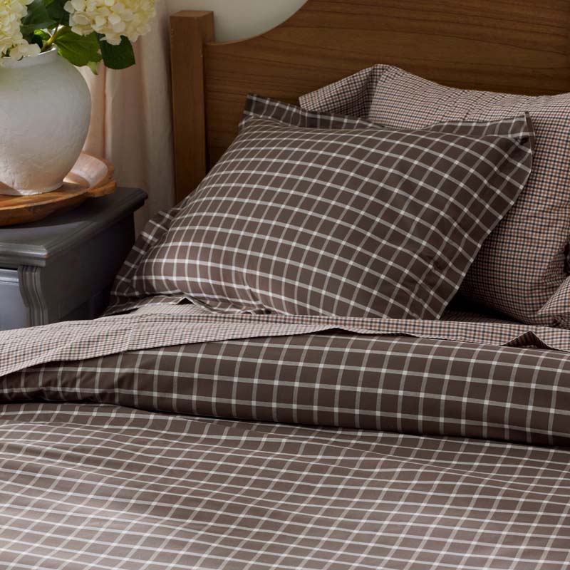Classic Stripes and Plaids Cool Yarn-Dyed Cotton Percale Bed Sheet Set
