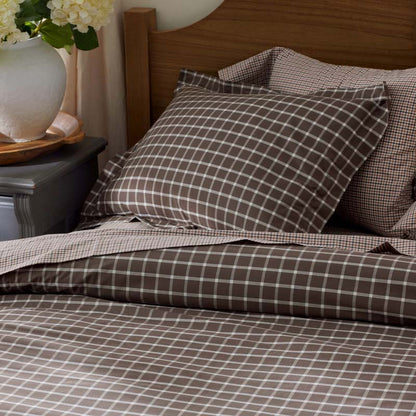 Classic Stripes and Plaids Cool Yarn-Dyed Cotton Percale Fitted Bed Sheet