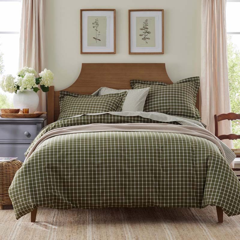 Classic Stripes and Plaids Cool Yarn-Dyed Cotton Percale Bed Sheet Set