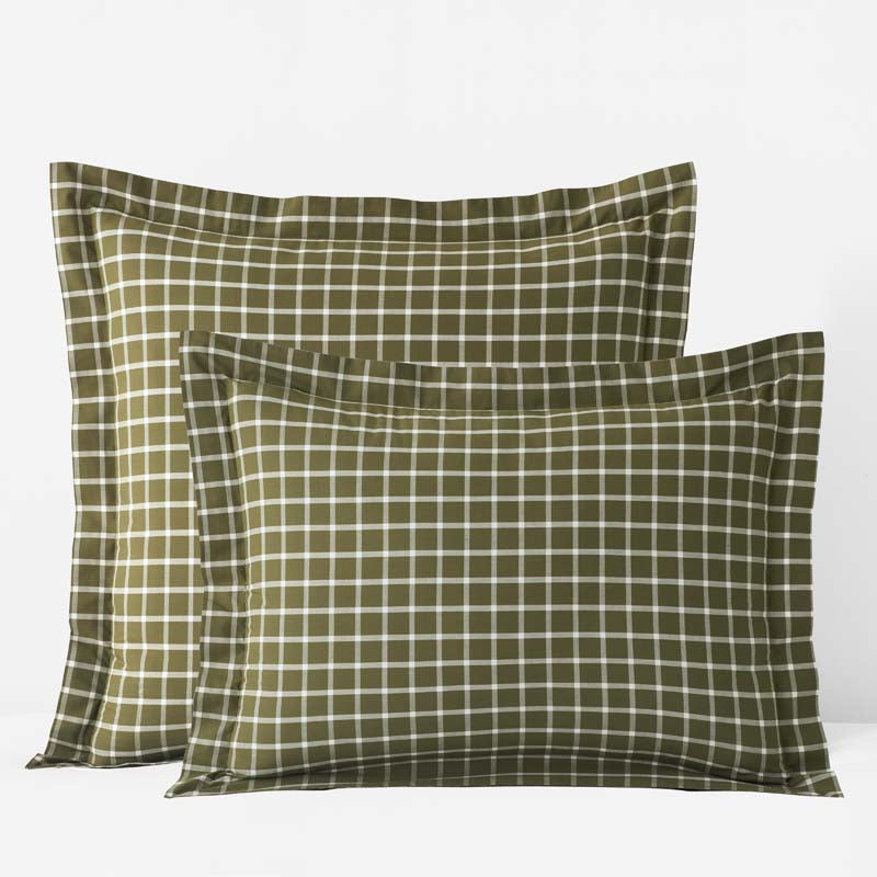 Classic Stripes and Plaids Cool Yarn-Dyed Cotton Percale Sham
