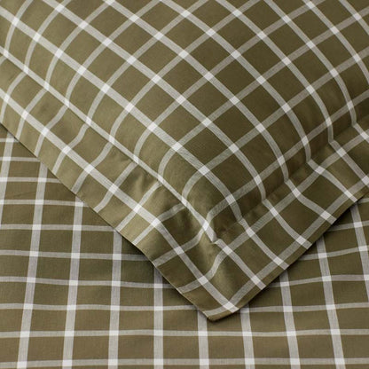 Classic Stripes and Plaids Cool Yarn-Dyed Cotton Percale Duvet Cover