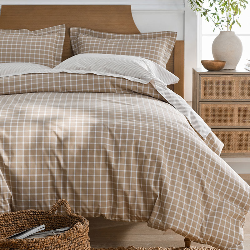 Classic Stripes and Plaids Cool Yarn-Dyed Cotton Percale Bed Sheet Set