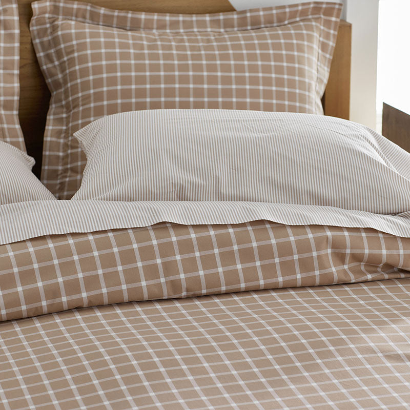 Classic Stripes and Plaids Cool Yarn-Dyed Cotton Percale Bed Sheet Set