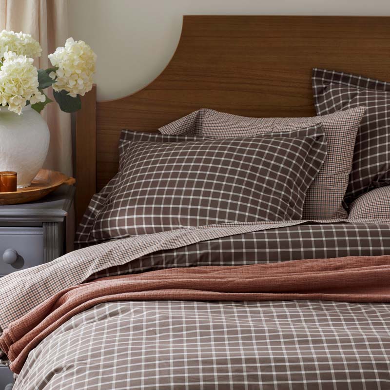 Classic Stripes and Plaids Cool Yarn-Dyed Cotton Percale Bed Sheet Set